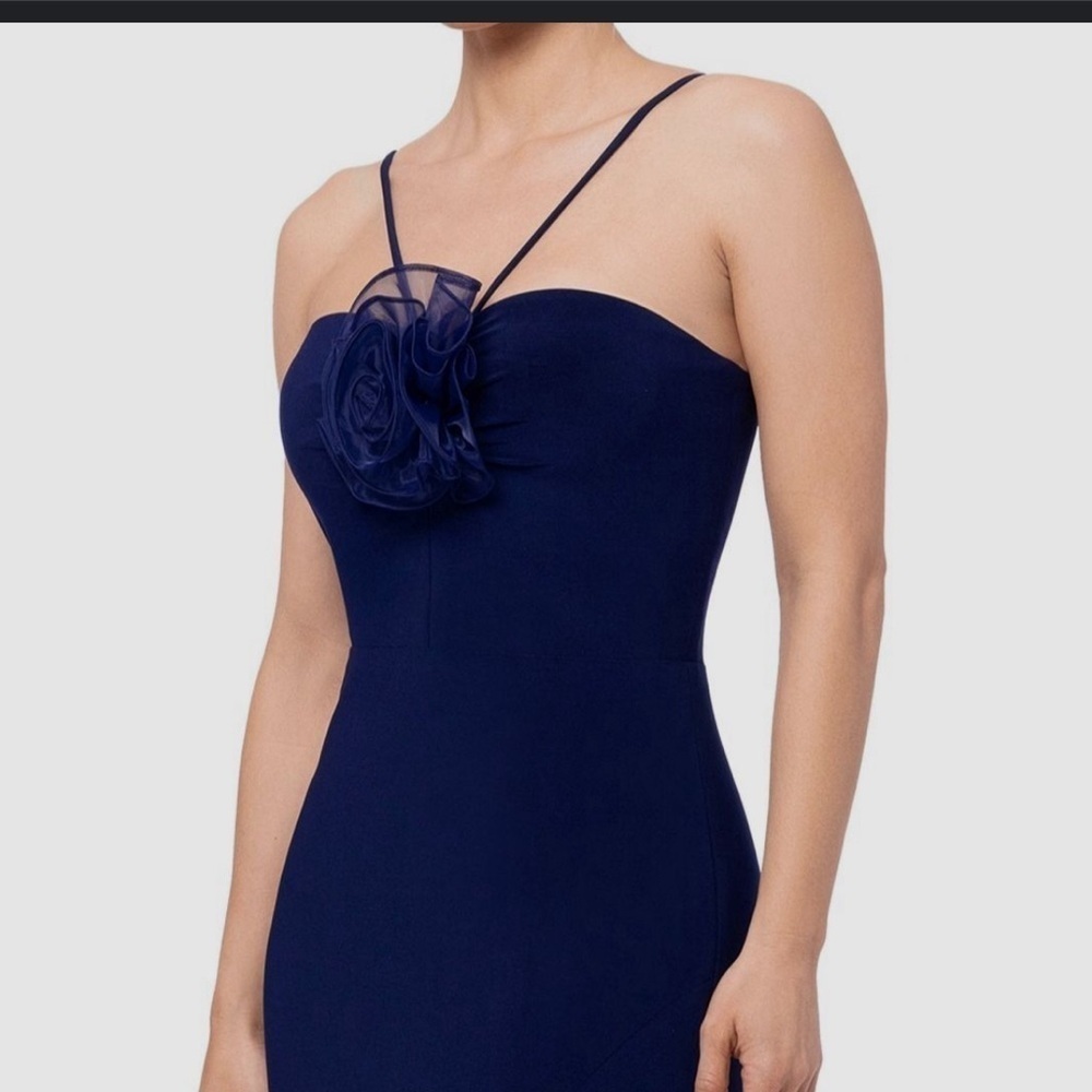 NWT Style & co Midnight Blue Dress with Ruffle Accent - Picture 2 of 8